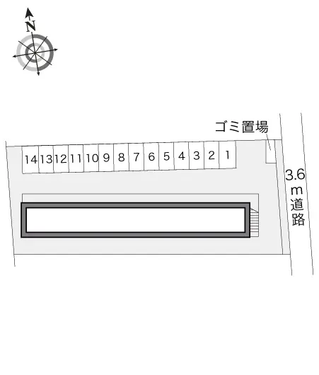 ★手数料０円★立川市若葉町　月極駐車場（LP）